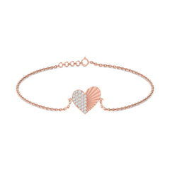 Fluted Heart Bracelet