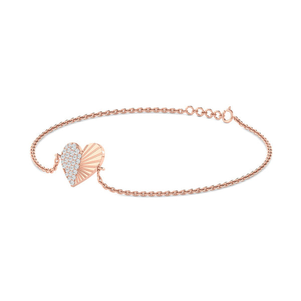 Fluted Heart Bracelet