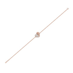 Fluted Heart Bracelet
