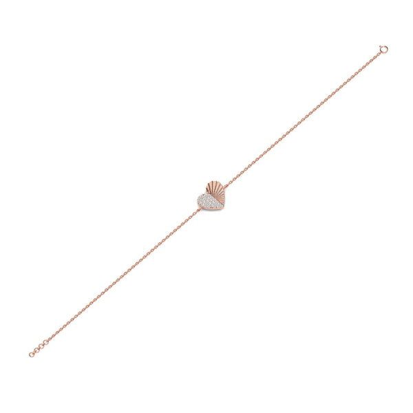Fluted Heart Bracelet