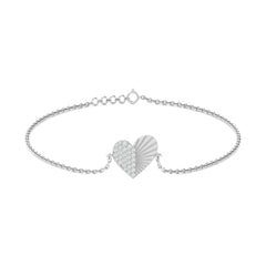 Fluted Heart Bracelet