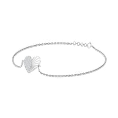 Fluted Heart Bracelet