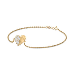 Fluted Heart Bracelet