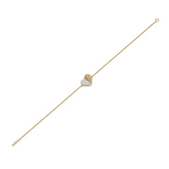 Fluted Heart Bracelet