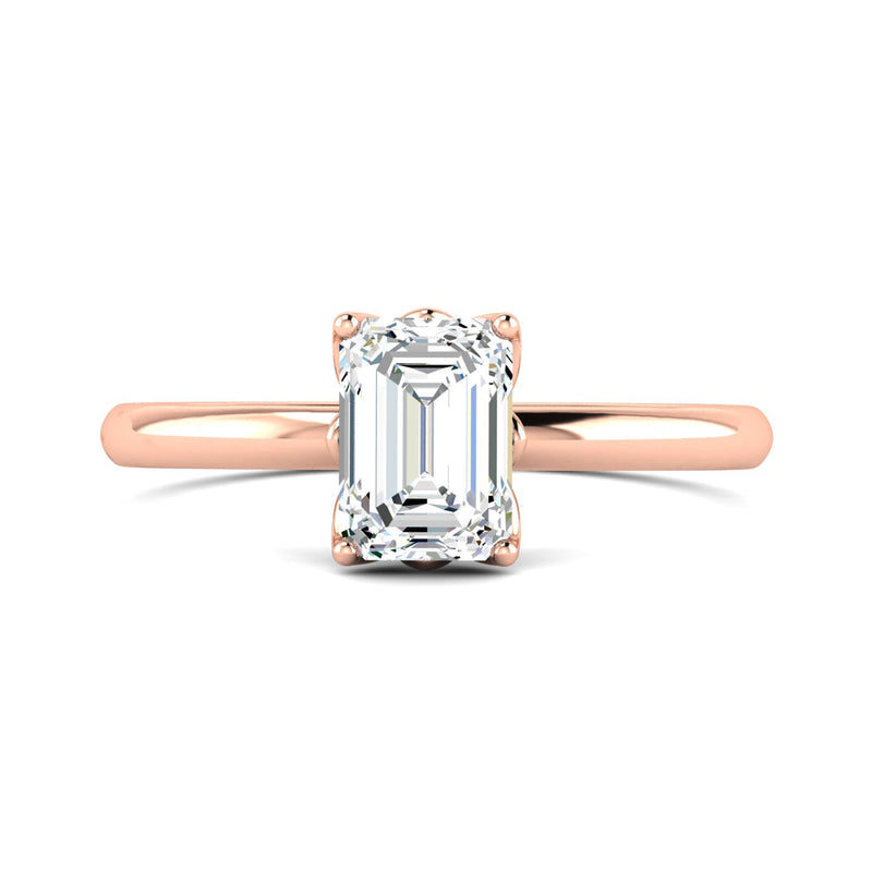 Classic 1 Carat Emerald Cut Solitaire Ring