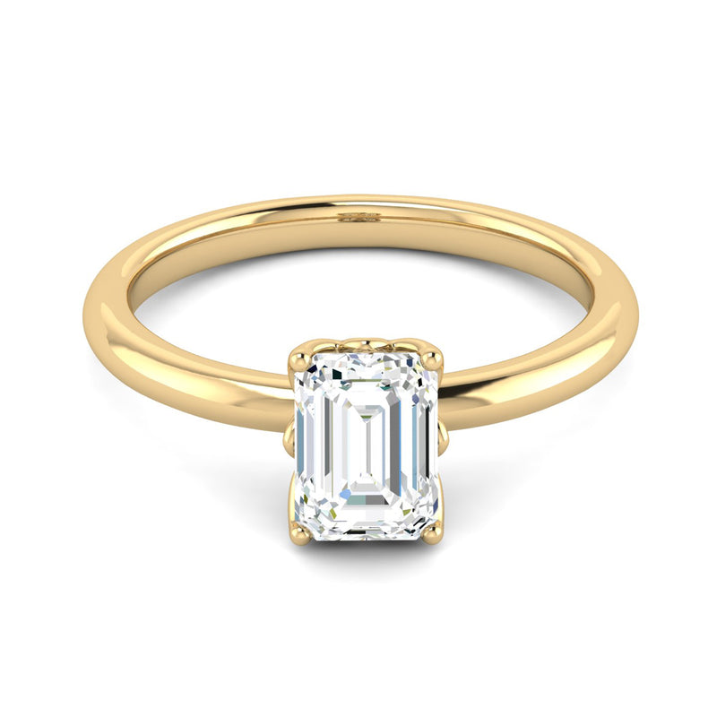 Classic 1 Carat Emerald Cut Solitaire Ring