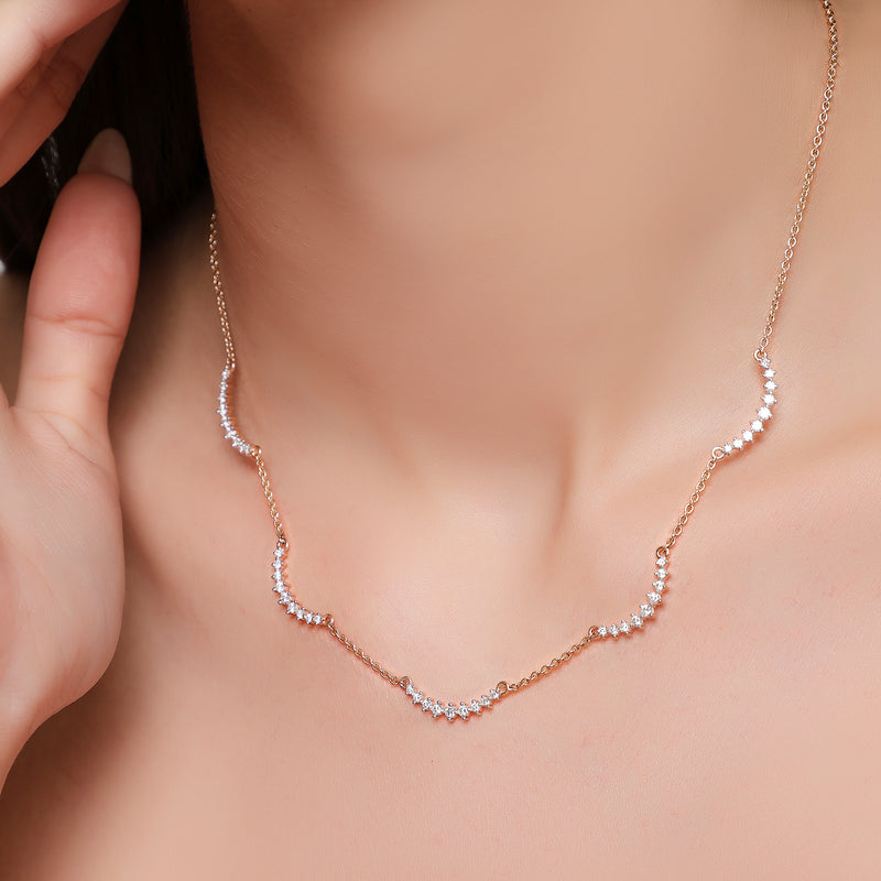 Cascading Curves Necklace