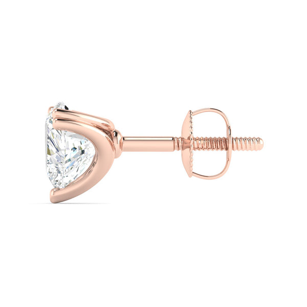 Classic 1 Carat (Each) Heart Solitaire Studs