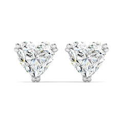 Classic 1 Carat (Each) Heart Solitaire Studs