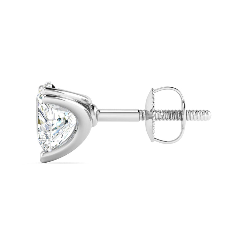 Classic 1 Carat (Each) Heart Solitaire Studs