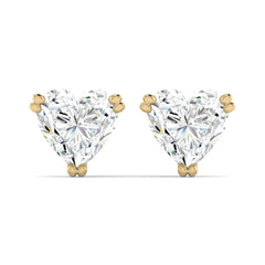 Classic 1 Carat (Each) Heart Solitaire Studs