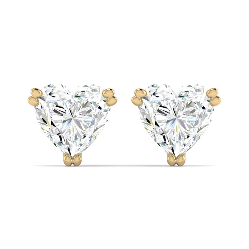 Classic 1 Carat (Each) Heart Solitaire Studs