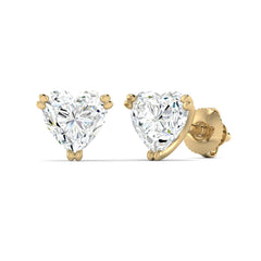 Classic 1 Carat (Each) Heart Solitaire Studs
