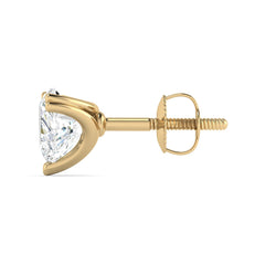 Classic 1 Carat (Each) Heart Solitaire Studs