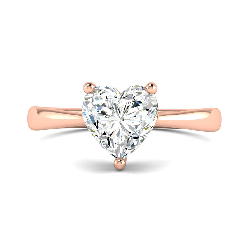 Classic 1.5 Carat Heart Solitaire Ring