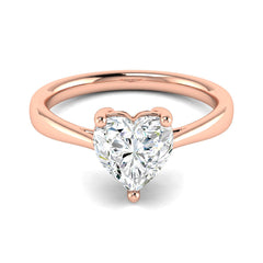 Classic 1.5 Carat Heart Solitaire Ring