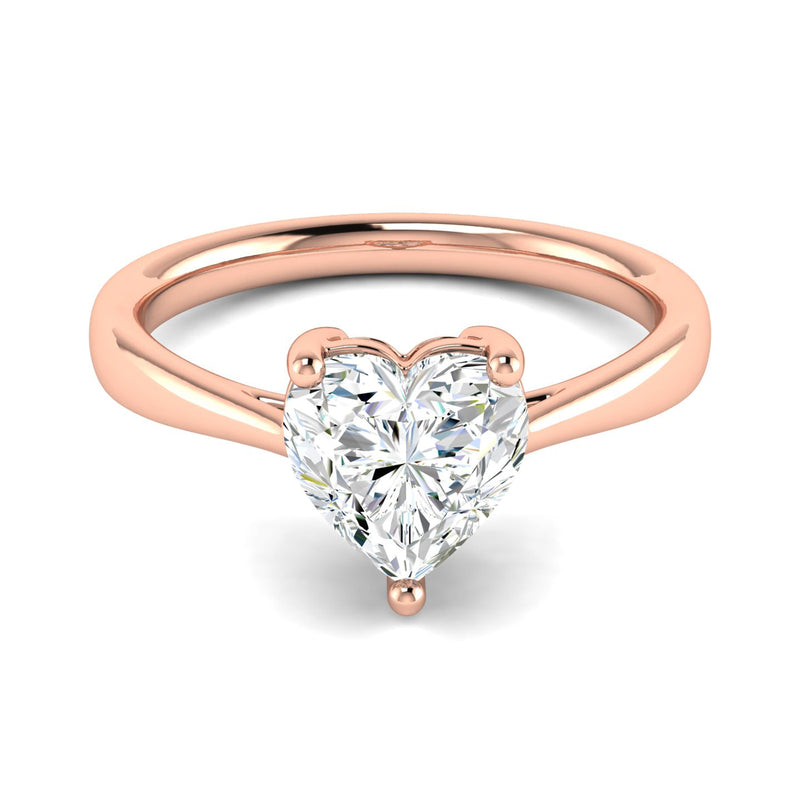 Classic 1.5 Carat Heart Solitaire Ring