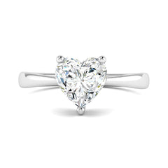 Classic 1.5 Carat Heart Solitaire Ring