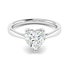 Classic 1.5 Carat Heart Solitaire Ring
