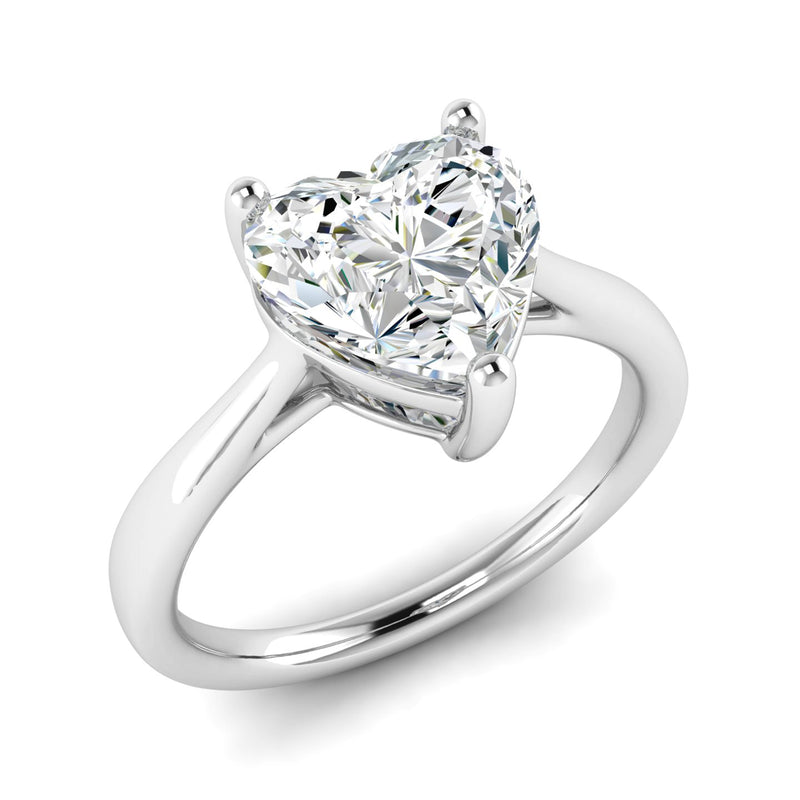 Classic 1.5 Carat Heart Solitaire Ring