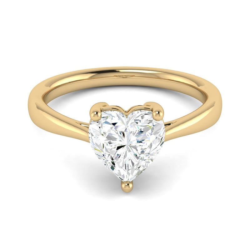 Classic 1.5 Carat Heart Solitaire Ring
