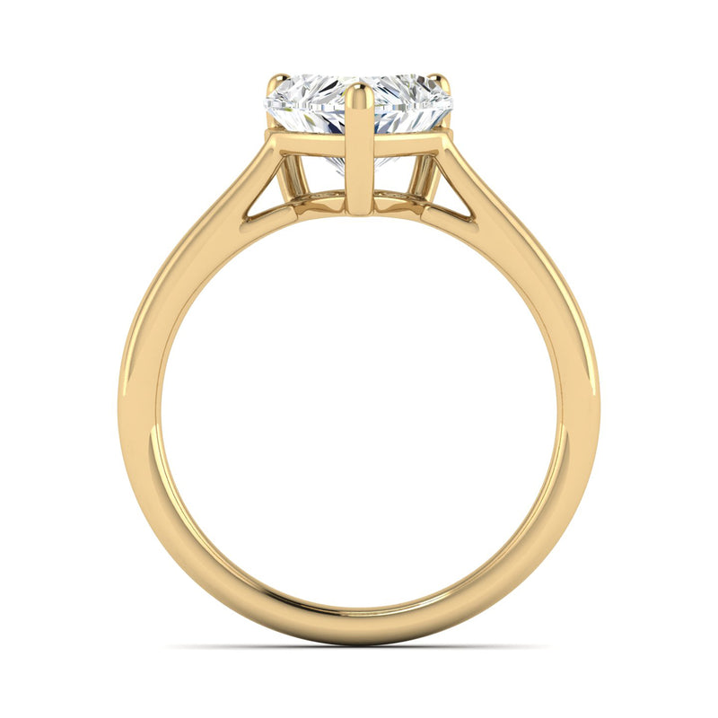 Classic 1.5 Carat Heart Solitaire Ring